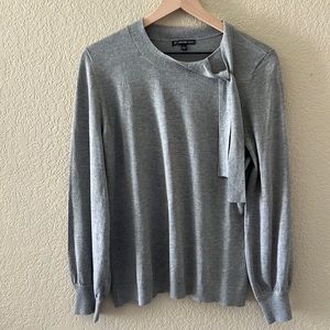 Adriana Papell Bow Tie Balloon Sleeve Top Size L